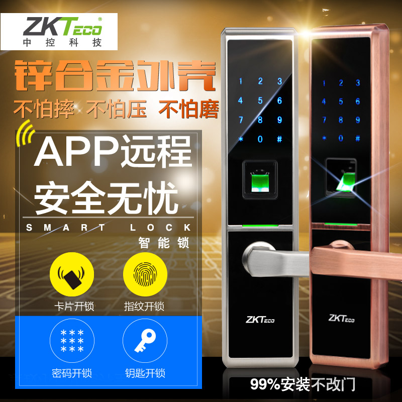 【中控TL100】指纹智能电子密码锁家用型电子门锁刷卡锁防盗锁01.jpg